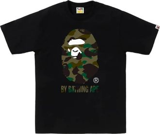 A Bathing Ape T-shirt con stampa camouflage - Nero