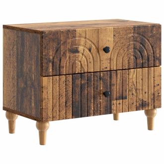 vidaXL Armario De Noche Con Caj&oacute;n Madera Envejecida 62 X 34,5 X 48 Cm Vidaxl
