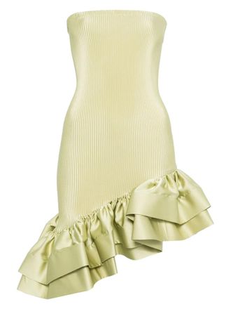 L&rsquo;Id&eacute;e Volant mini dress - Green