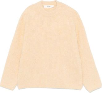S&eacute;fr Haru Sweater - Heren - Ronde hals truien - Geel - XL - Wol - Truien & Vesten
