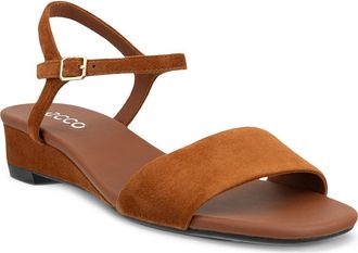 Ecco Astrid Ankle Strap Wedge Sandal in Mink at Nordstrom, Size 11-11.5Us