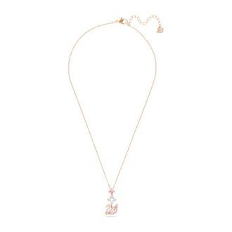 Swarovski Accessoires, Dames, Geel, ONE Size, Dames Hanger Roze Kristal Ros&eacute;goud Swan 5473024