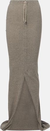 Rick Owens Cotton-blend jersey maxi skirt