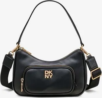 DKNY Philo Top-Zip Shoulder Bag in Blk/black at Nordstrom