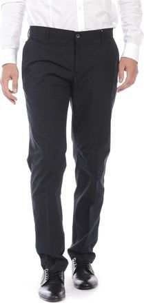 Daniele Alessandrini Pantalone Slimato Bott. - Heren - Nette broeken - Zwart - XS - Broeken