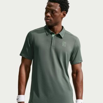 Nike Mens Court Advantage Dri-FIT Tennis Polo in Green | FZ6907-303