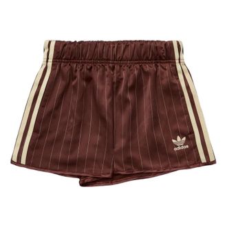 adidas (WMNS) adidas Pinstripe Satin Shorts Asia Sizing Brown KC4236