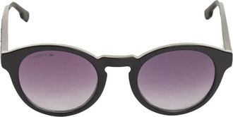 Lacoste Ronde Acetaat Zonnebril voor Vrouwen - Dames - Zonnebrillen - Zwart - ONE Size - Accessoires