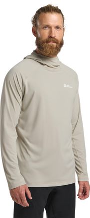 Jack Wolfskin Funktionsshirt JACK WOLFSKIN PRELIGHT SWIFT HOODY M, Herren, Gr. S (48), beige (seal), Obermaterial: 100% Polyester, Shirts Funktionsshirt