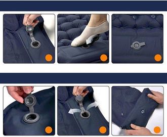 OEM Colchoneta Individual Autoinflable Para Dormir - Camping - Azul Marino 190x60x5cm