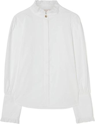Busnel Maira Blouse - Dames - Overhemden - Wit - XS - Katoen - Overhemden