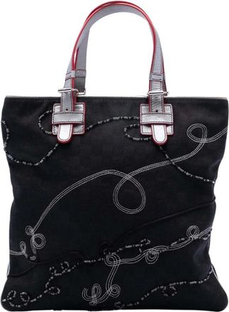 Loewe Pre-owned Vintage Tote Bag met geborduurd detail - Dames - Vintage Shopper - Zwart - ONE Size - Vintage