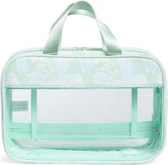 Mytagalongs Box Quilted Clear Toiletry Case in Sage at Nordstrom Rack