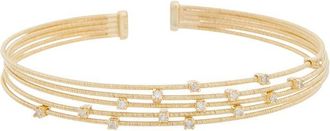Meshmerise 18K Plated 0.15 Ct. Tw. Diamond Mesh Bangle