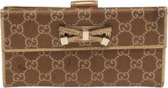 Gucci Pre-owned Wallets, female, Yellow, Size: ONE SIZE Pre-owned Compact Wallet