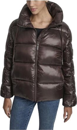 DKNY Dkny, Dames, Jassen, Bruin, Maat: XS Synthetisch