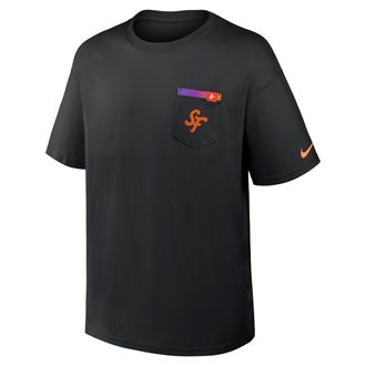 Nike San Francisco Giants City Connect 2-Hit Max90 Pocket Nike Mens MLB T-Shirt in Black | 04T700AGIA-QUY