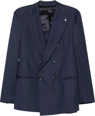 Luigi Bianchi Mantova Abito Doppiopetto - - Suits - Uomo - Blu - L