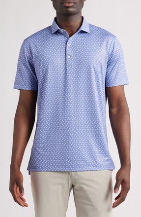Johnnie-O Areca Palm Tree Print PREP-FORMANCE Golf Polo in Verbena at Nordstrom, Size Small