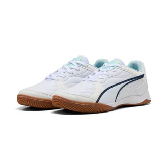 Puma Fussballschuh PUMA PRESSING IV, Gr. 42,5, weiss (puma wei&szlig;, aqua, fizzy light, sea glass), Synthetik, Schuhe Fussballschuh