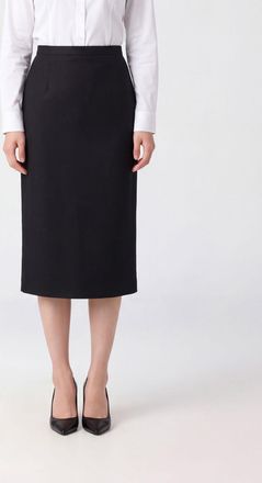 Max Mara Wool Knit Midi Pencil Skirt with High Waist