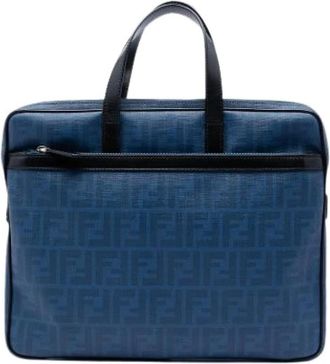 Fendi Pre-owned Handbags, female, Blue, Size: ONE SIZE Pre-owned Business Bag