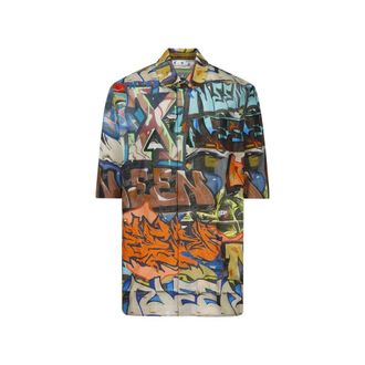 Off-white Off- Polyamide Pattern Mens Shirt
