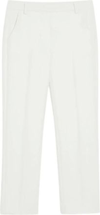Max Mara Dames, Broeken, Wit, Maat: 2XS Viscose