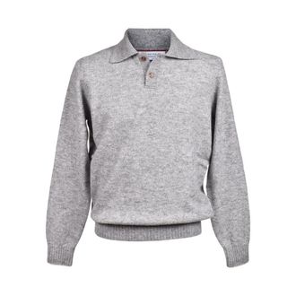 Brunello Cucinelli Gray Wool Blend Knit Sweater, Brand Size 50 (US Size 40)