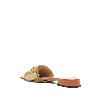 Valentino Garavani Woven Block-Heel Sandal - Green