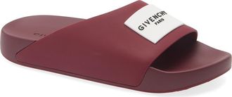 Givenchy Label Slide Sandal in Red Cherry at Nordstrom, Size 10Us