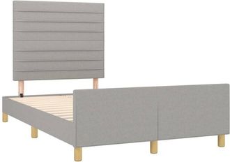 vidaXL Vidaxl - Estructura De Cama Sin Colch&oacute;n Tela Gris Claro 120x190 Cm
