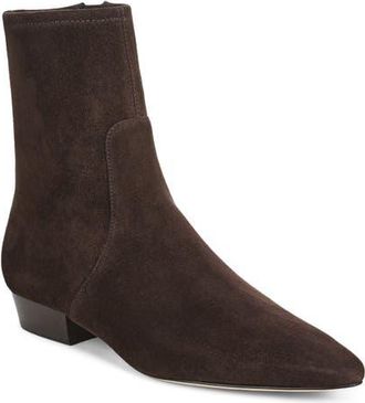 Veronica Beard Glinda Leather Bootie in Espresso Suede at Nordstrom, Size 6.5