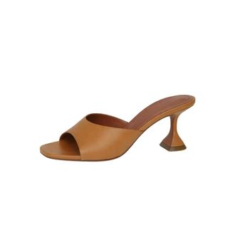 Amina Muaddi Heeled Mules, female, Beige, Size: 10 1/2 US Lupita Slipper 70