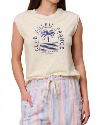 Sundry Club Soleil Cropped Muscle Tank In Lemon Tint