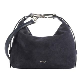 Furla Tonie Mini Hobo - Dames - Tassen - Zwart - Maat: ONE Size Leer