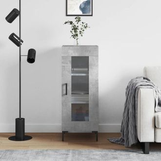 vidaXL Sideboard Concrete Grey 34.5x34x90 cm Engineered Wood Vidaxl