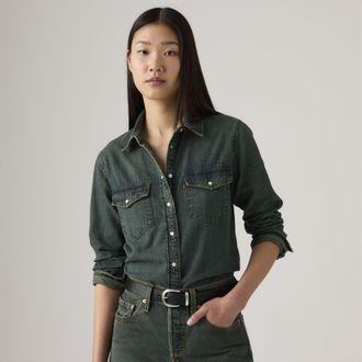 Levi's Essential Western Shirt - Womens - 2XS - Blue