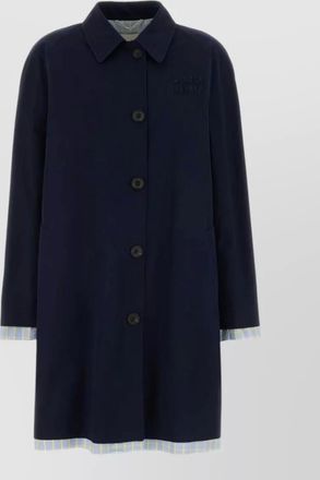 Miu Miu poplin trench coat contrast trim design
