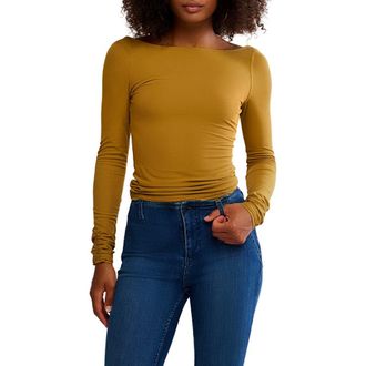 Free People Riley Low Back T-Shirt in Dried Tobacco at Nordstrom Rack, Size X-Small