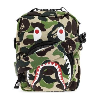 A Bathing Ape Messenger Bags, male, Green, Size: ONE SIZE Shoulder Bag With Print