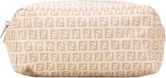 Fendi Pre-owned Bags, female, White, Size: ONE SIZE Pre-owned Vintage Canvas Bag