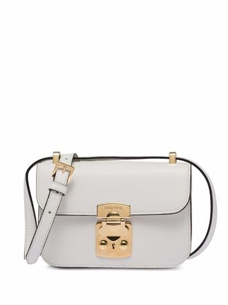 Miu Miu Madras leather shoulder bag - White