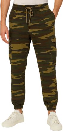 Generic Mens Camouflage Cargo Joggers Elasticated Hem with Pockets | Elastic Waist Drawstring | Casual Jogging Bottoms Street Wear S-3XL - 2200 (UK, Alpha, XX