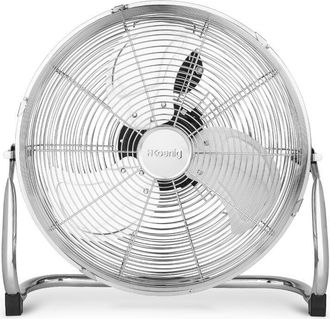 H.Koenig Joe30 Ventilador Dise&ntilde;o En Metal Cromado, Potencia 100 W, 3 Velocidades, 3 Aspas, Di&aacute;metro 40 Cm, 65.14 Db, Regulador De Inclinaci&oacute;n, Pies Antidesliza