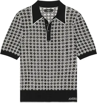 Amiri MA Quad Monogram Polo Shirt, Size X-Small