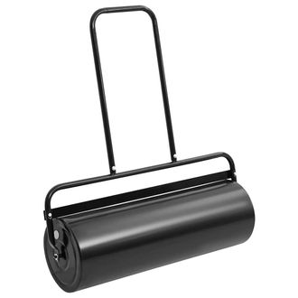 vidaXL Rodillo Para C&eacute;sped Acero Y Hierro Negro 63 L Vidaxl