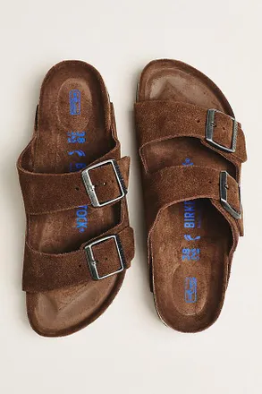 Birkenstock Arizona Suede Soft Footbed Sandals