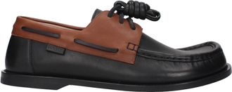 Loewe Hombres Mocasines Cuero Negro