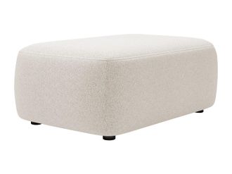 Vente-Unique Puf en tela texturizada beige DAVISO